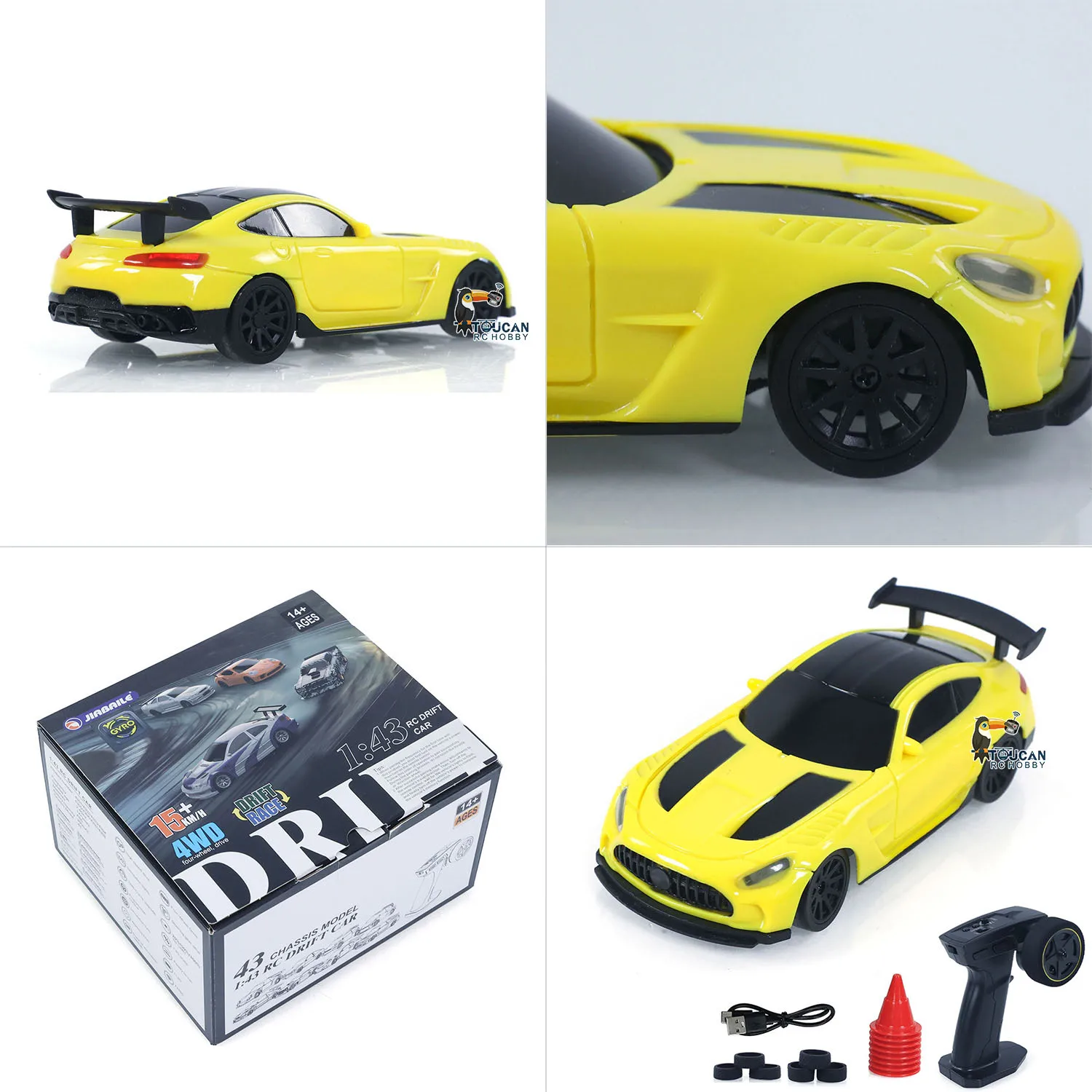 New RC Drift Car Upgraded Gyro 1/43 Racing RTR 4WD Four-wheel Drive High Speed Radio Control Model 2.4g Drift Race Car Mini Gift