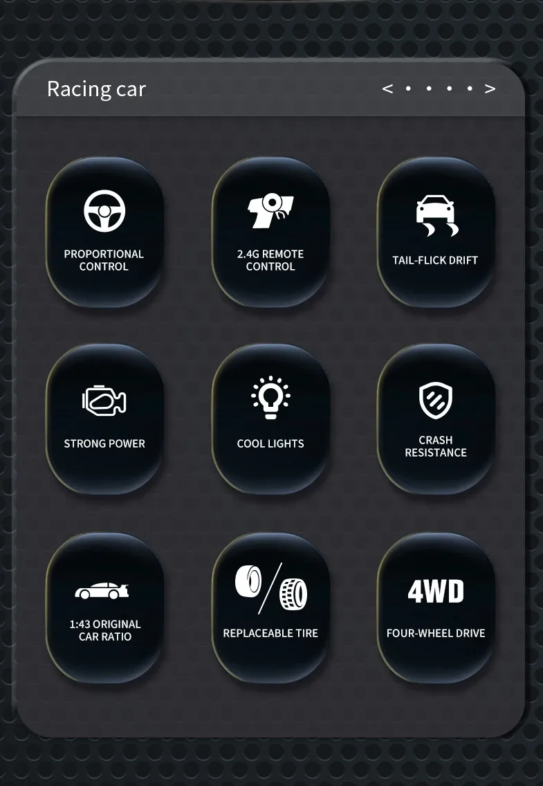 New RC Drift Car Upgraded Gyro 1/43 Racing RTR 4WD Four-wheel Drive High Speed Radio Control Model 2.4g Drift Race Car Mini Gift