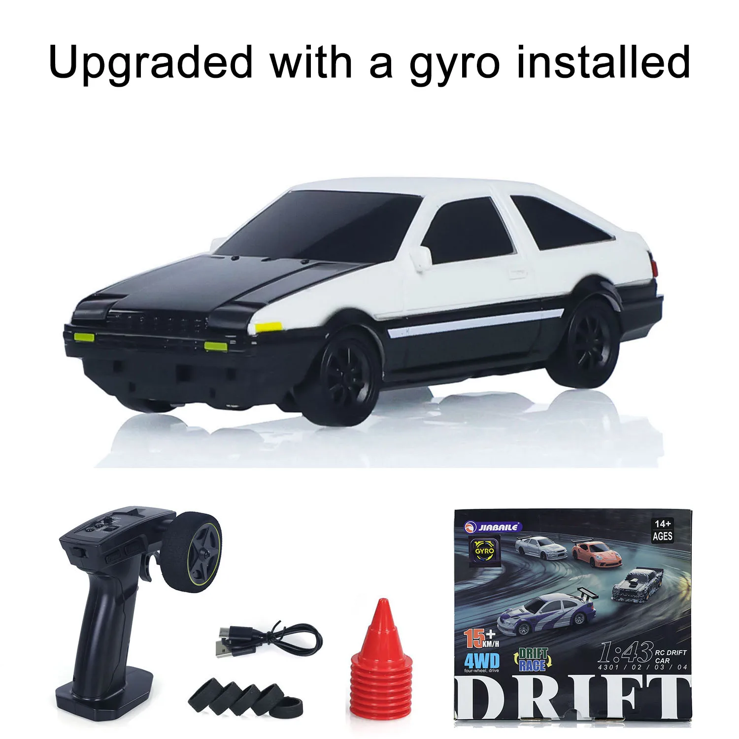 New RC Drift Car Upgraded Gyro 1/43 Racing RTR 4WD Four-wheel Drive High Speed Radio Control Model 2.4g Drift Race Car Mini Gift