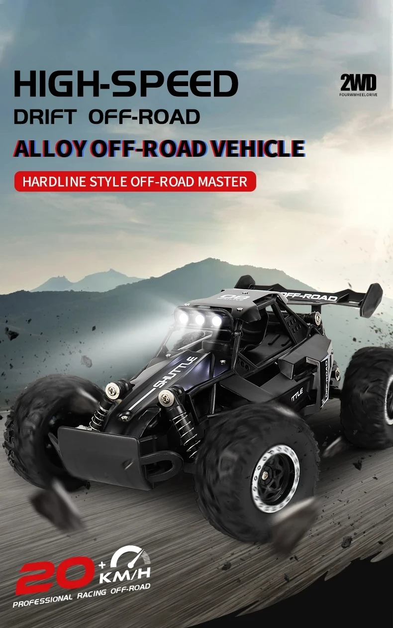 Remote Control Car RC Drift Racing 1:16 Vehicle Off Road Alloy 2.4G Radio High-Speed Trucks With LED Light Climbing Gift Kid Toy Remote Control Car RC Drift Racing 1:16 Vehicle Off Road Alloy 2.4G Radio High-Speed Trucks With LED Light Climbing Gift Kid Toy