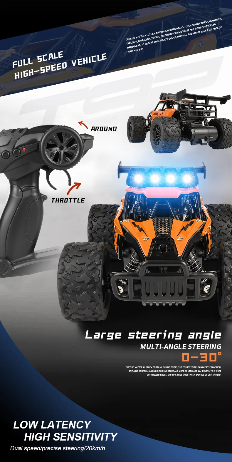 Remote Control Car RC Drift Racing 1:16 Vehicle Off Road Alloy 2.4G Radio High-Speed Trucks With LED Light Climbing Gift Kid Toy Remote Control Car RC Drift Racing 1:16 Vehicle Off Road Alloy 2.4G Radio High-Speed Trucks With LED Light Climbing Gift Kid Toy