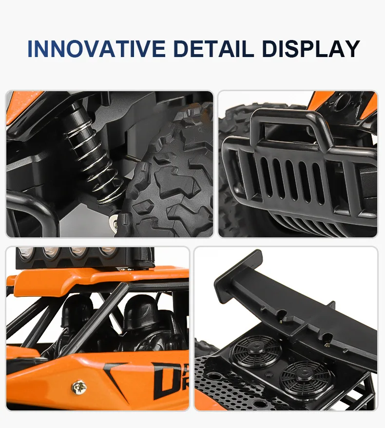 Remote Control Car RC Drift Racing 1:16 Vehicle Off Road Alloy 2.4G Radio High-Speed Trucks With LED Light Climbing Gift Kid Toy Remote Control Car RC Drift Racing 1:16 Vehicle Off Road Alloy 2.4G Radio High-Speed Trucks With LED Light Climbing Gift Kid Toy