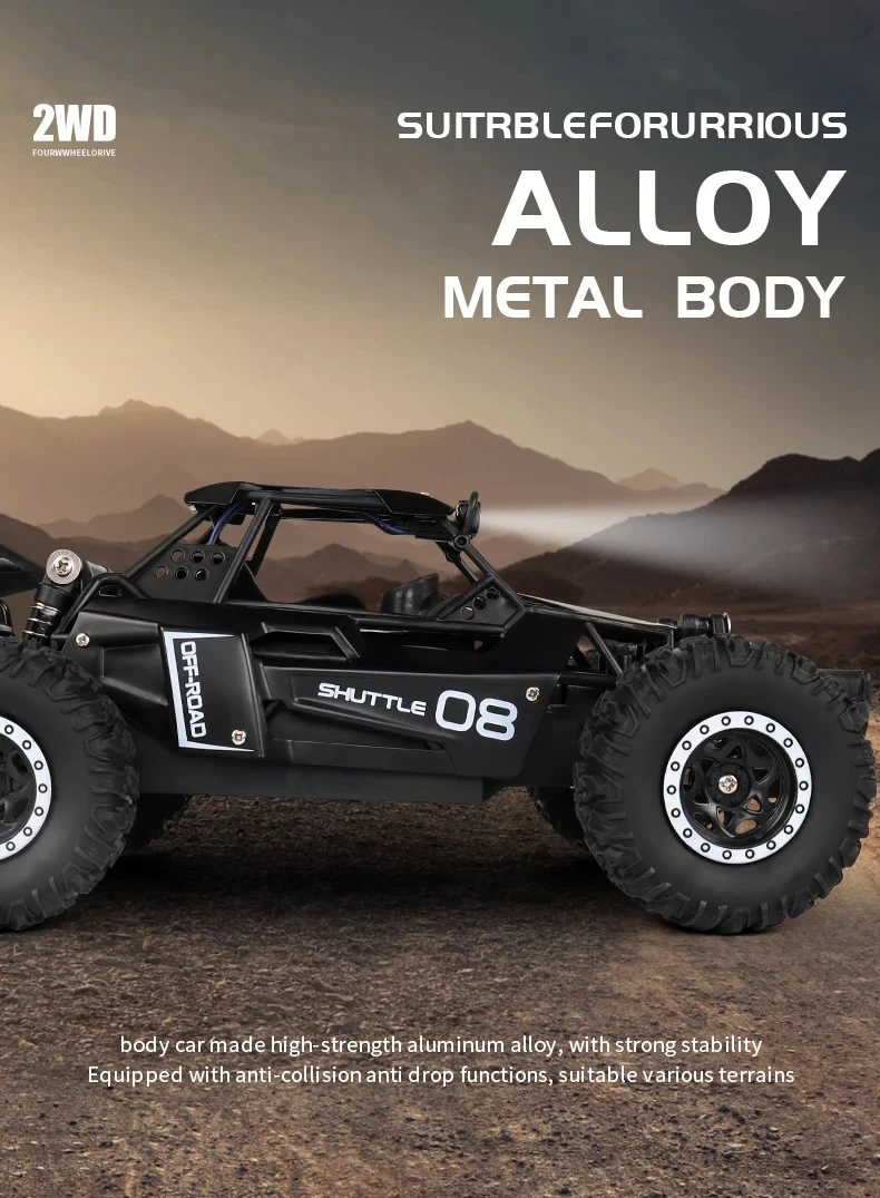 Remote Control Car RC Drift Racing 1:16 Vehicle Off Road Alloy 2.4G Radio High-Speed Trucks With LED Light Climbing Gift Kid Toy Remote Control Car RC Drift Racing 1:16 Vehicle Off Road Alloy 2.4G Radio High-Speed Trucks With LED Light Climbing Gift Kid Toy