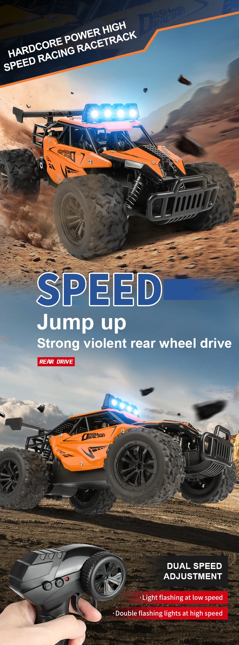 Remote Control Car RC Drift Racing 1:16 Vehicle Off Road Alloy 2.4G Radio High-Speed Trucks With LED Light Climbing Gift Kid Toy Remote Control Car RC Drift Racing 1:16 Vehicle Off Road Alloy 2.4G Radio High-Speed Trucks With LED Light Climbing Gift Kid Toy