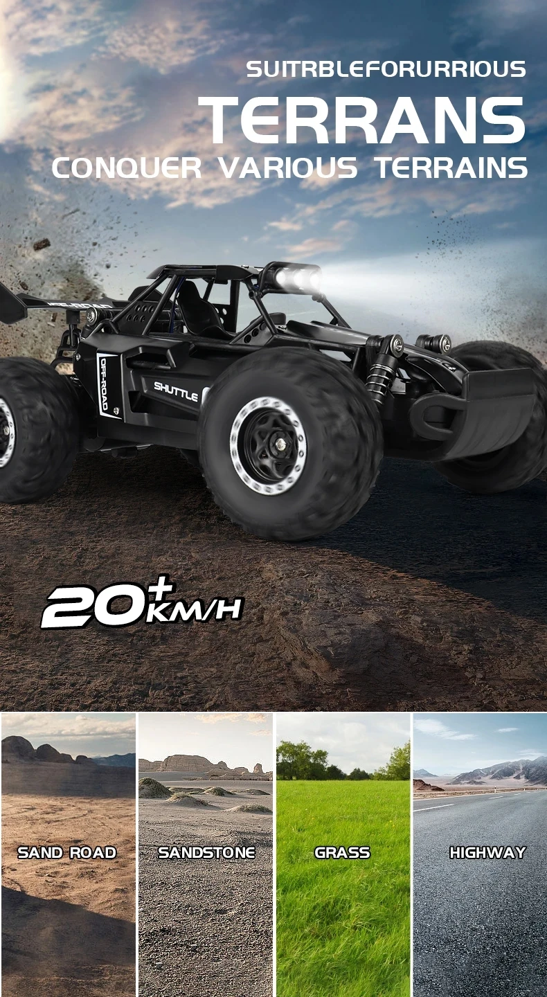 Remote Control Car RC Drift Racing 1:16 Vehicle Off Road Alloy 2.4G Radio High-Speed Trucks With LED Light Climbing Gift Kid Toy Remote Control Car RC Drift Racing 1:16 Vehicle Off Road Alloy 2.4G Radio High-Speed Trucks With LED Light Climbing Gift Kid Toy