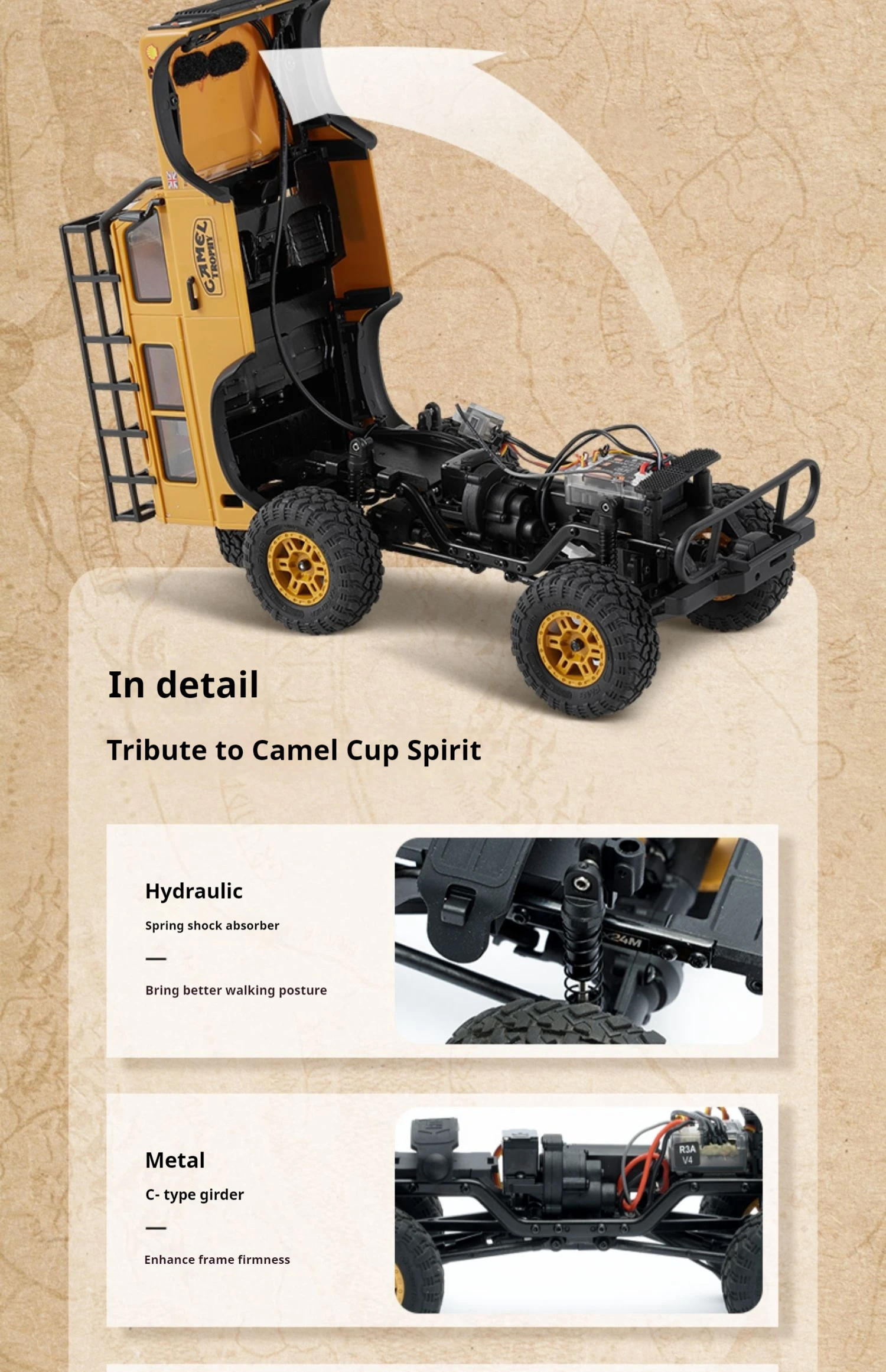 FMS new FCX24M 1/24 RC Land Rover series four-wheel drive electric remote control climbing off-road vehicle adult boy toy FMS new FCX24M 1/24 RC Land Rover series four-wheel drive electric remote control climbing off-road vehicle adult boy toy