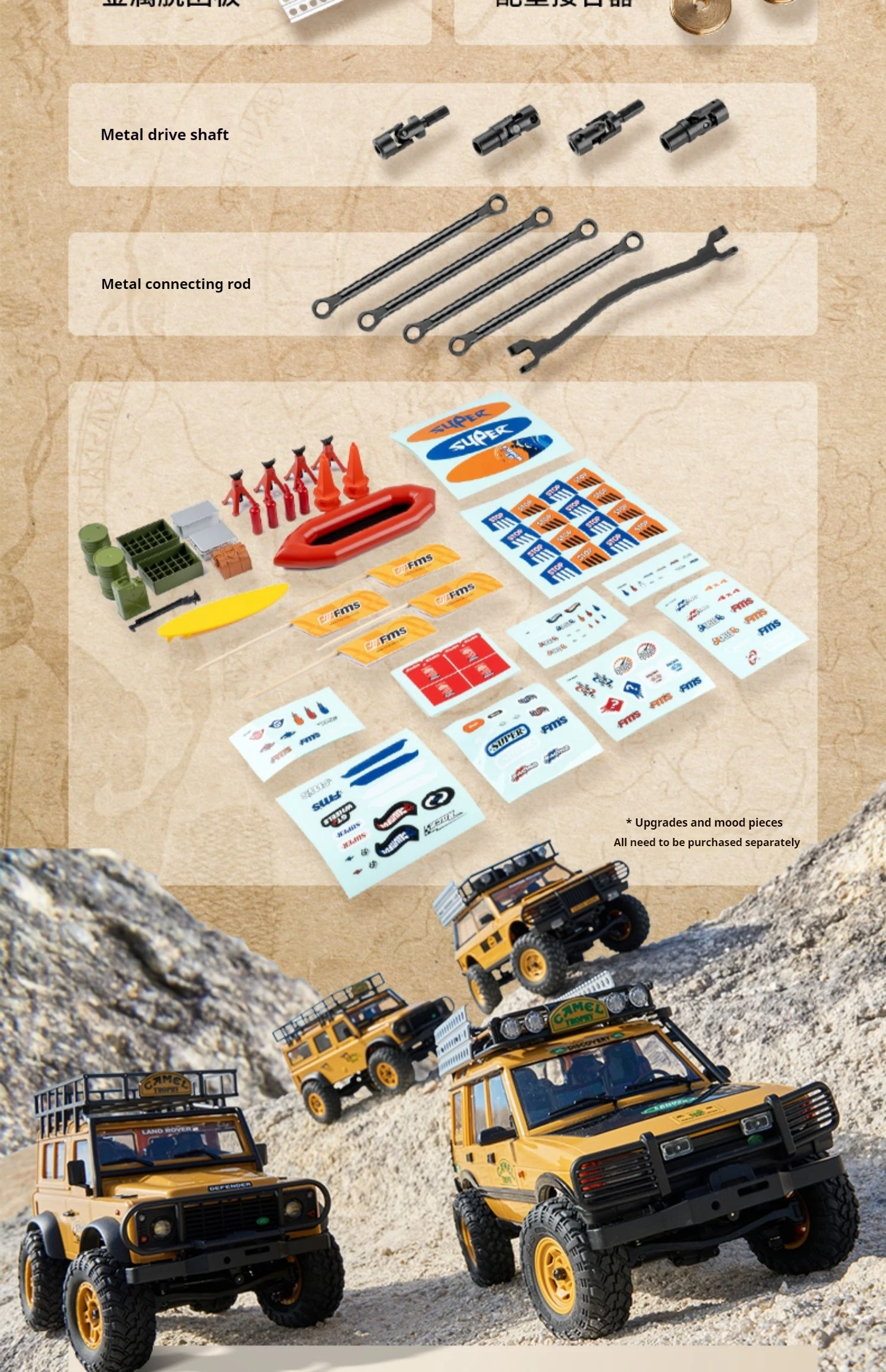 FMS new FCX24M 1/24 RC Land Rover series four-wheel drive electric remote control climbing off-road vehicle adult boy toy FMS new FCX24M 1/24 RC Land Rover series four-wheel drive electric remote control climbing off-road vehicle adult boy toy