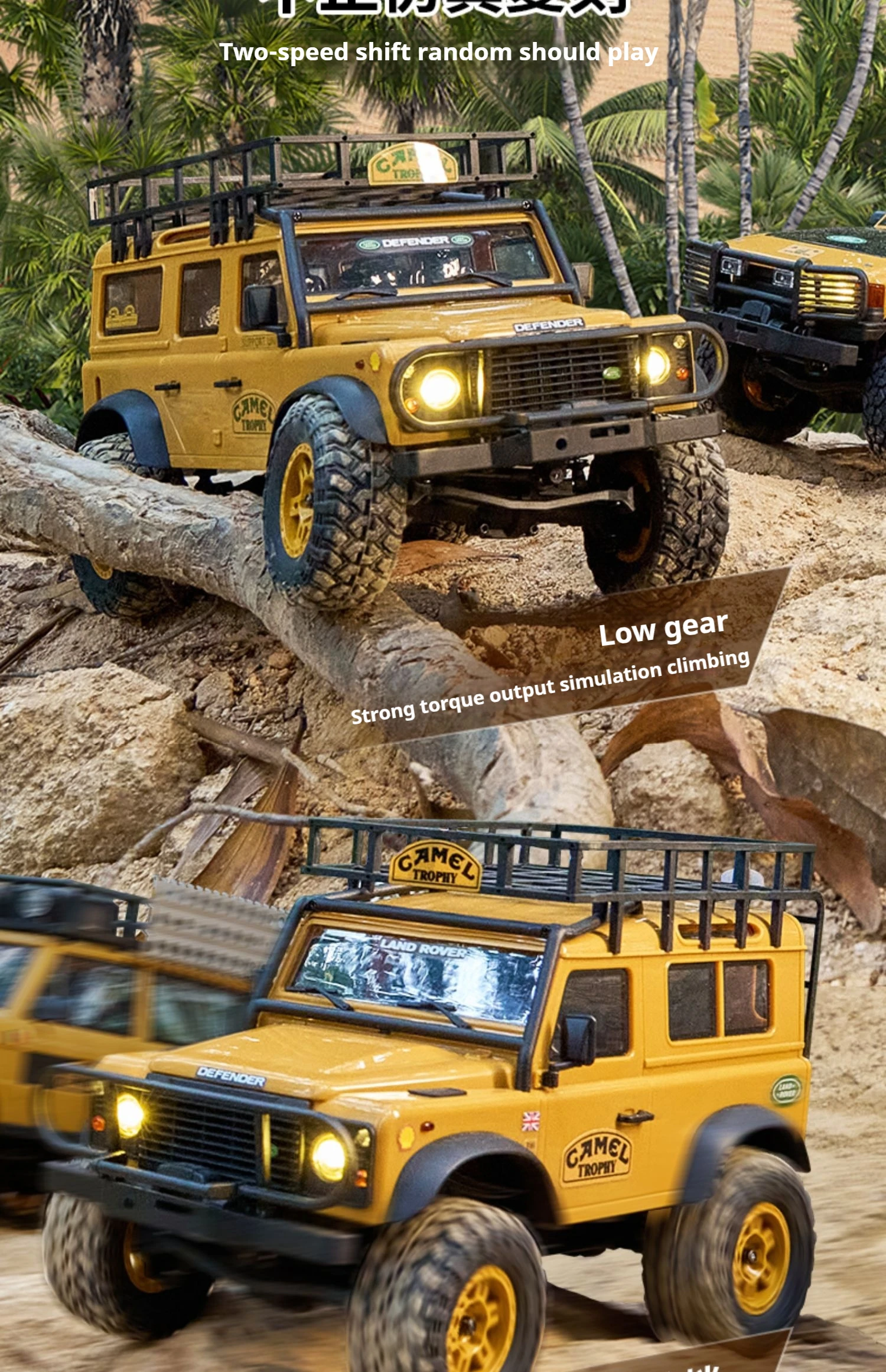 FMS new FCX24M 1/24 RC Land Rover series four-wheel drive electric remote control climbing off-road vehicle adult boy toy FMS new FCX24M 1/24 RC Land Rover series four-wheel drive electric remote control climbing off-road vehicle adult boy toy