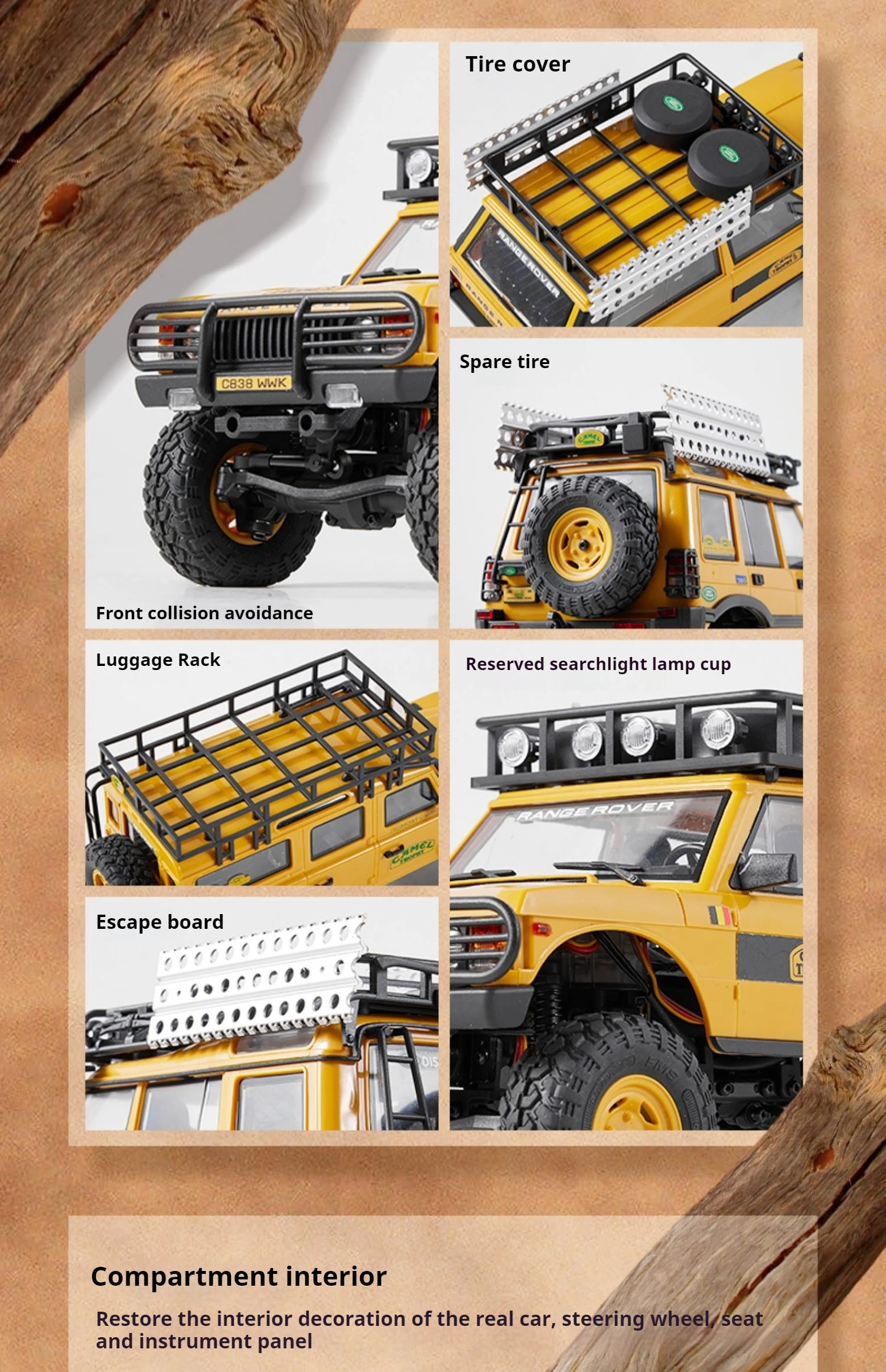 FMS new FCX24M 1/24 RC Land Rover series four-wheel drive electric remote control climbing off-road vehicle adult boy toy FMS new FCX24M 1/24 RC Land Rover series four-wheel drive electric remote control climbing off-road vehicle adult boy toy