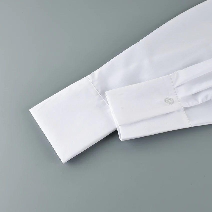 Linad Autumn Elegant White Puff Sleeve Shirt Office Lady Single-Breasted Woman Blouse 2025 Street Chic Turn Down Collar Tops