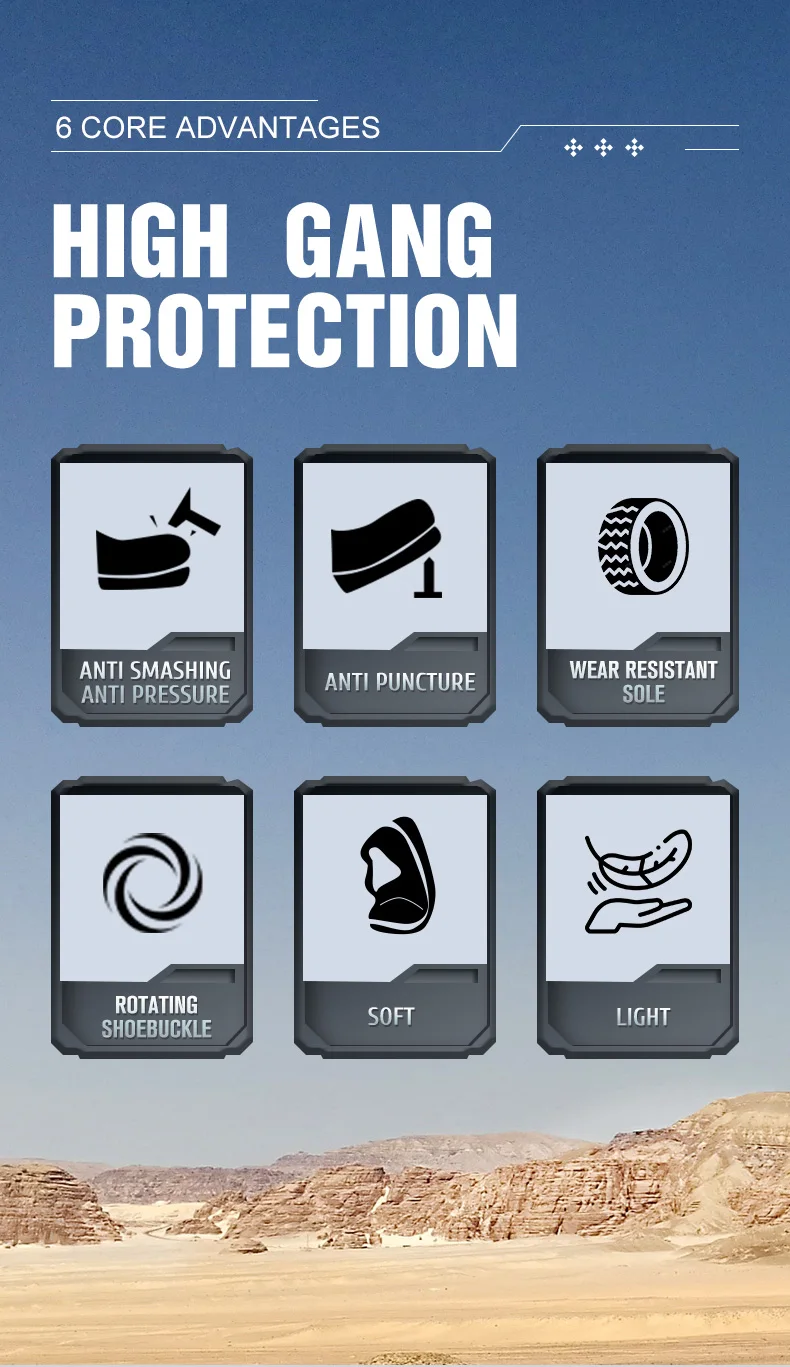 Waterproof Safety Boots Men Indestructible Steel Toe Work Boots Anti-smash Stab-resistant Safety Shoes Biker Botas Para Hombre