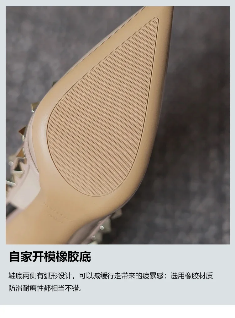 Shoes For Women 2025 Summer Luxury Punk Metal Rivet High Heels Gladiator Pointed Toe Stiletto Sandals Elegant Sexy Party Shoes Shoes For Women 2025 Summer Luxury Punk Metal Rivet High Heels Gladiator Pointed Toe Stiletto Sandals Elegant Sexy Party Shoes