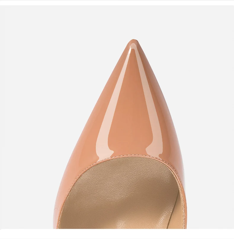 Women heels Naked color Women's elegant high heel Luxury Black shoes woman 2025 Red Shiny Bottoms Pointed Toe party Ladies Women