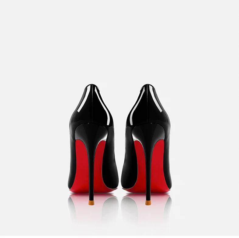 Women heels Naked color Women's elegant high heel Luxury Black shoes woman 2025 Red Shiny Bottoms Pointed Toe party Ladies Women
