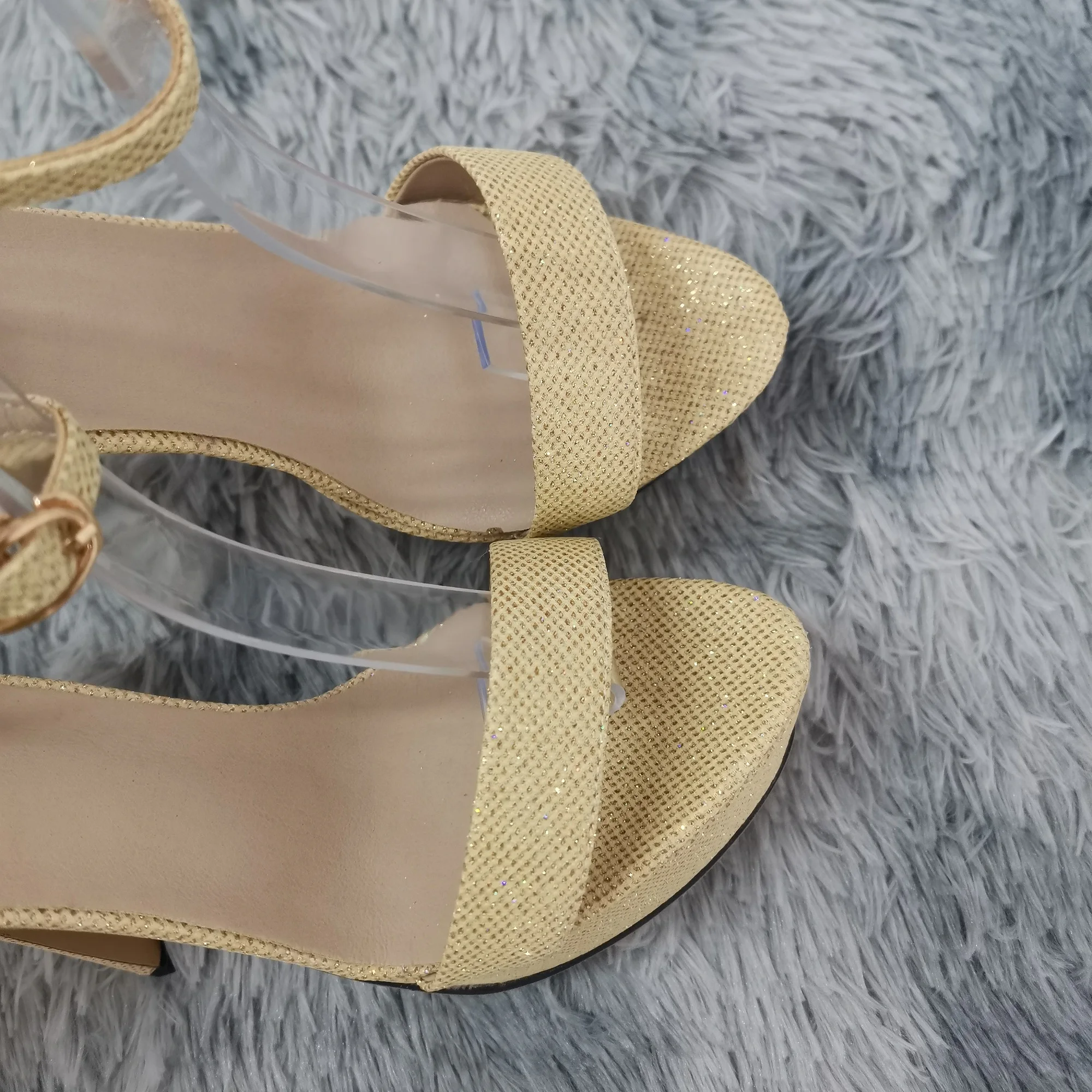 Women Sandals Sexy Open Toes 14cm Supper Flash High Heels Patent Leather Nighclub Platform Party Red Wedding Shoes Plus Size 44