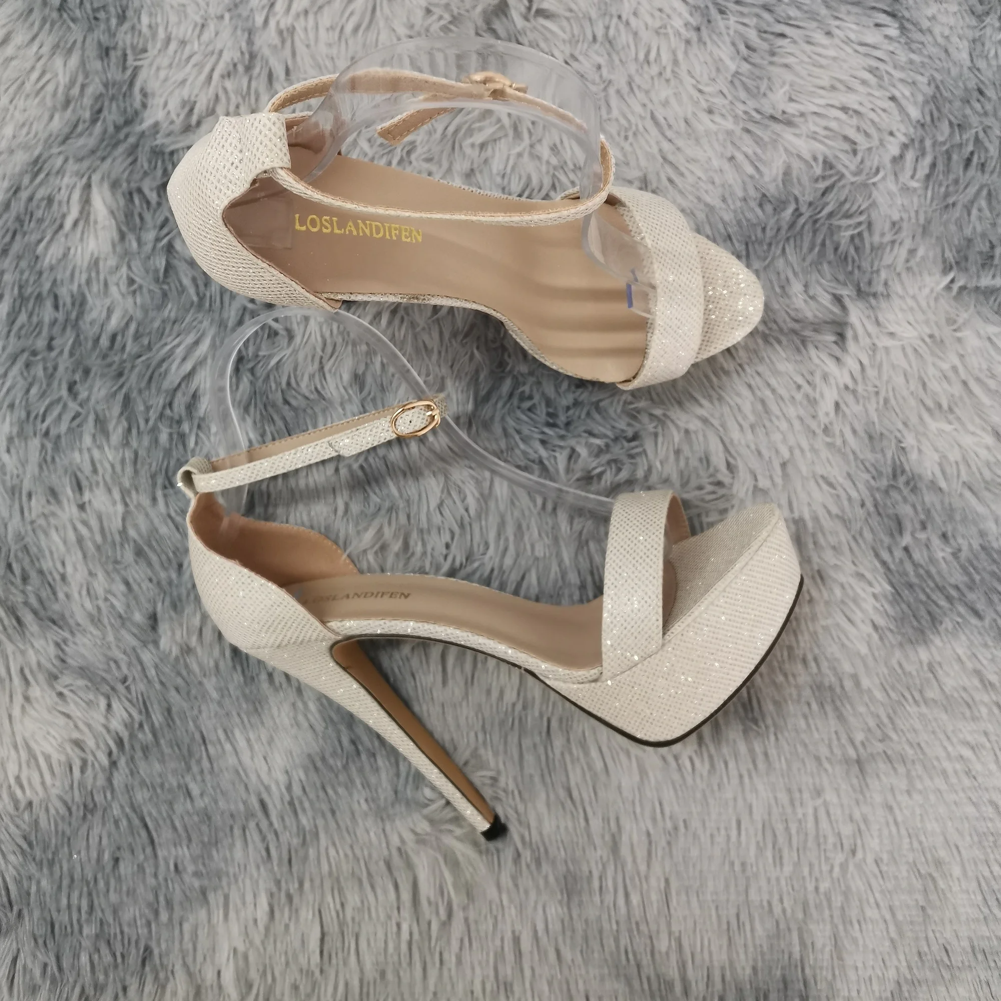 Women Sandals Sexy Open Toes 14cm Supper Flash High Heels Patent Leather Nighclub Platform Party Red Wedding Shoes Plus Size 44