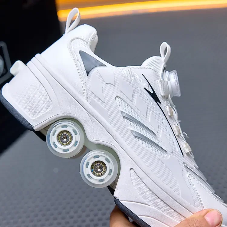 Four-wheel roller skates, extendable children's roller skates, waterproof walking shoes, outdoor roller skates kids gifts