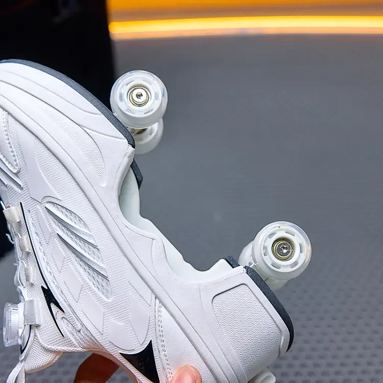 Four-wheel roller skates, extendable children's roller skates, waterproof walking shoes, outdoor roller skates kids gifts