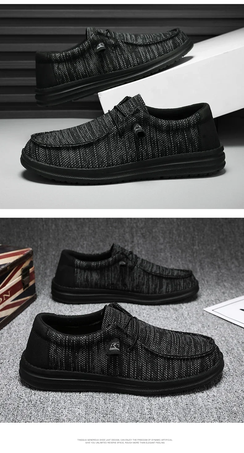 Dude Canvas Shoes Men Casual Slip on Shoes Alpargatas Hombre Moccasins Mocassin Homme Lightweight Breathable Plus Big Size 50