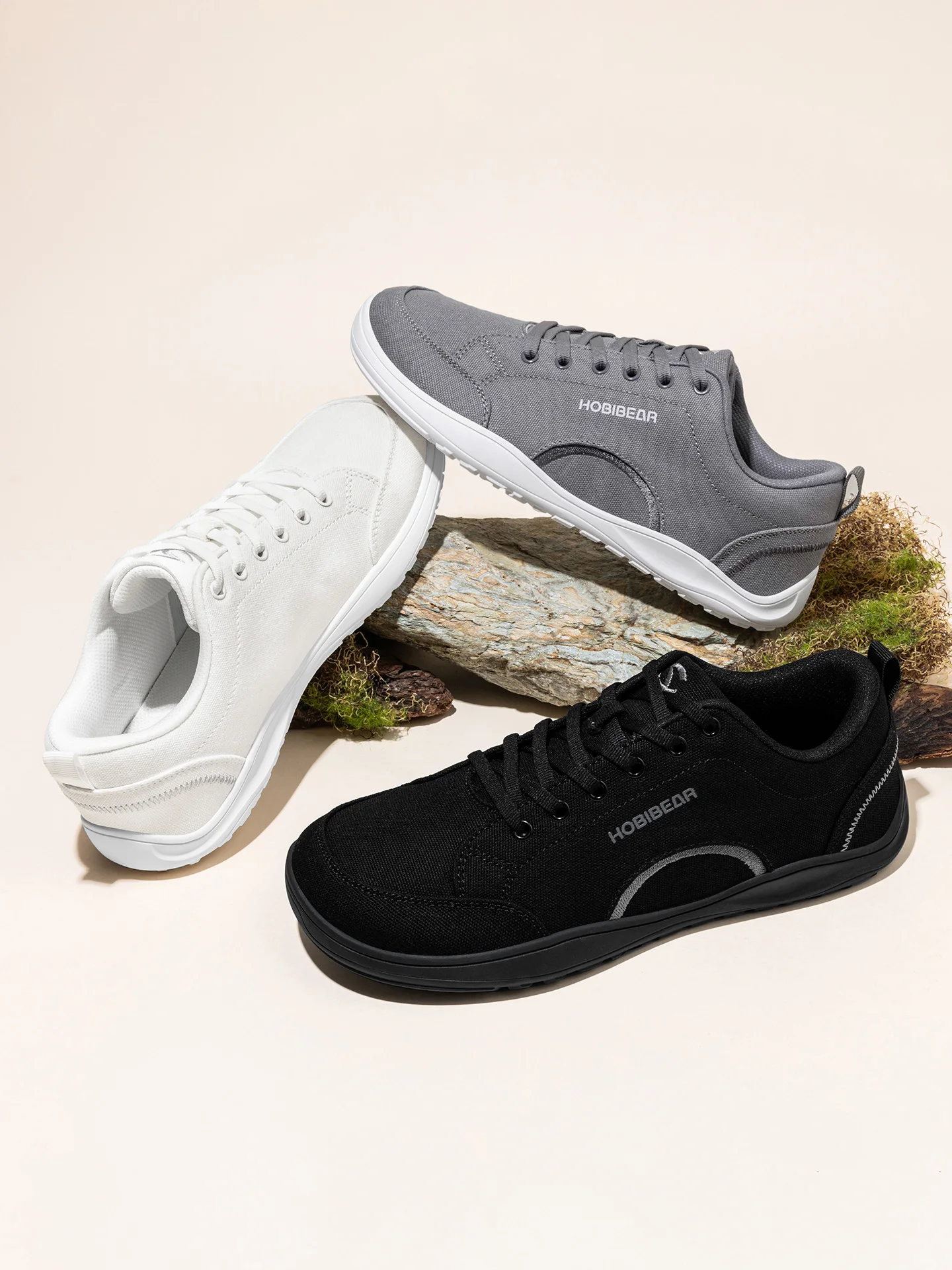 HOBIBEAR Unisex Canvas Barefoot Shoes Zero Drop Minimalist Sneakes Wide Width Outdoor Trail Running Shoes HOBIBEAR Unisex Canvas Barefoot Shoes Zero Drop Minimalist Sneakes Wide Width Outdoor Trail Running Shoes