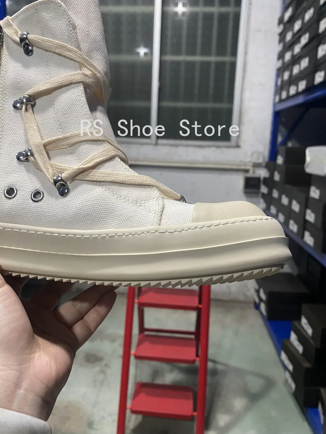 Ro Classic Designer Ro Black Canvas Boot High Top Shoe Men Casual Shoes  Luxury ZIP Women Sneaker Thick-Sole Ankle Boots