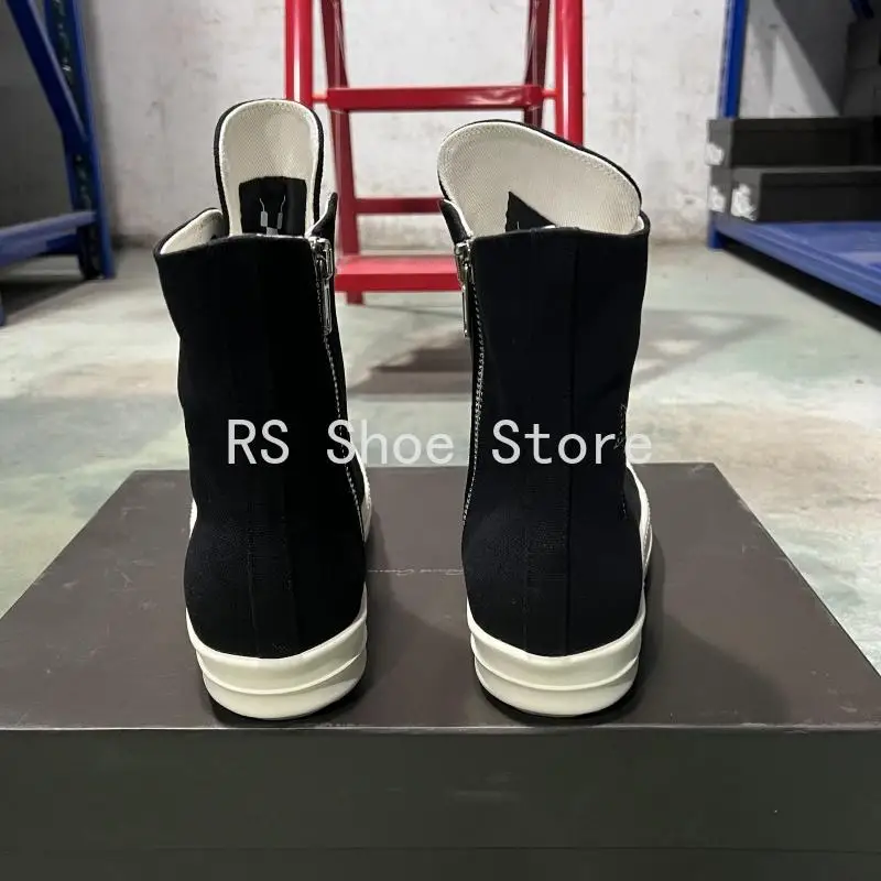 Ro Classic Designer Ro Black Canvas Boot High Top Shoe Men Casual Shoes Luxury ZIP Women Sneaker Thick-Sole Ankle Boots Ro Classic Designer Ro Black Canvas Boot High Top Shoe Men Casual Shoes Luxury ZIP Women Sneaker Thick-Sole Ankle Boots