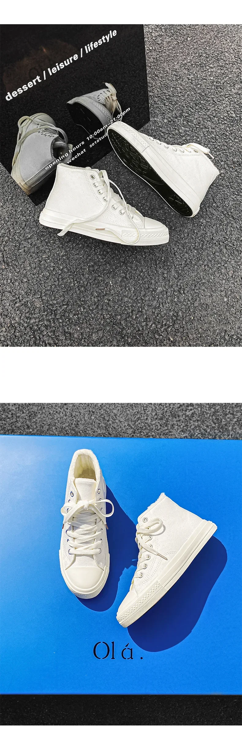 Winter Warm Fleece High Top Canvas Shoes Women's Hot Sale Of The Season Candy Color Retro Simple Cotton Shoes Casual Shoes Rubbe