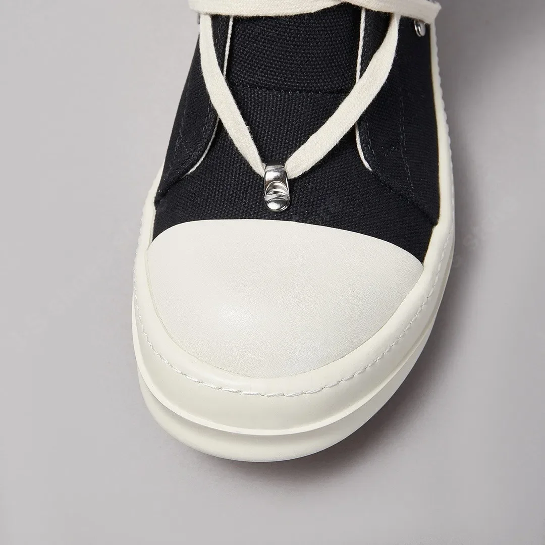 Ro Classic Design Black Canvas Boot High Top Shoe Men Casual Shoes Luxury Zipper Women Sneaker s Ankle Boots Sneakers