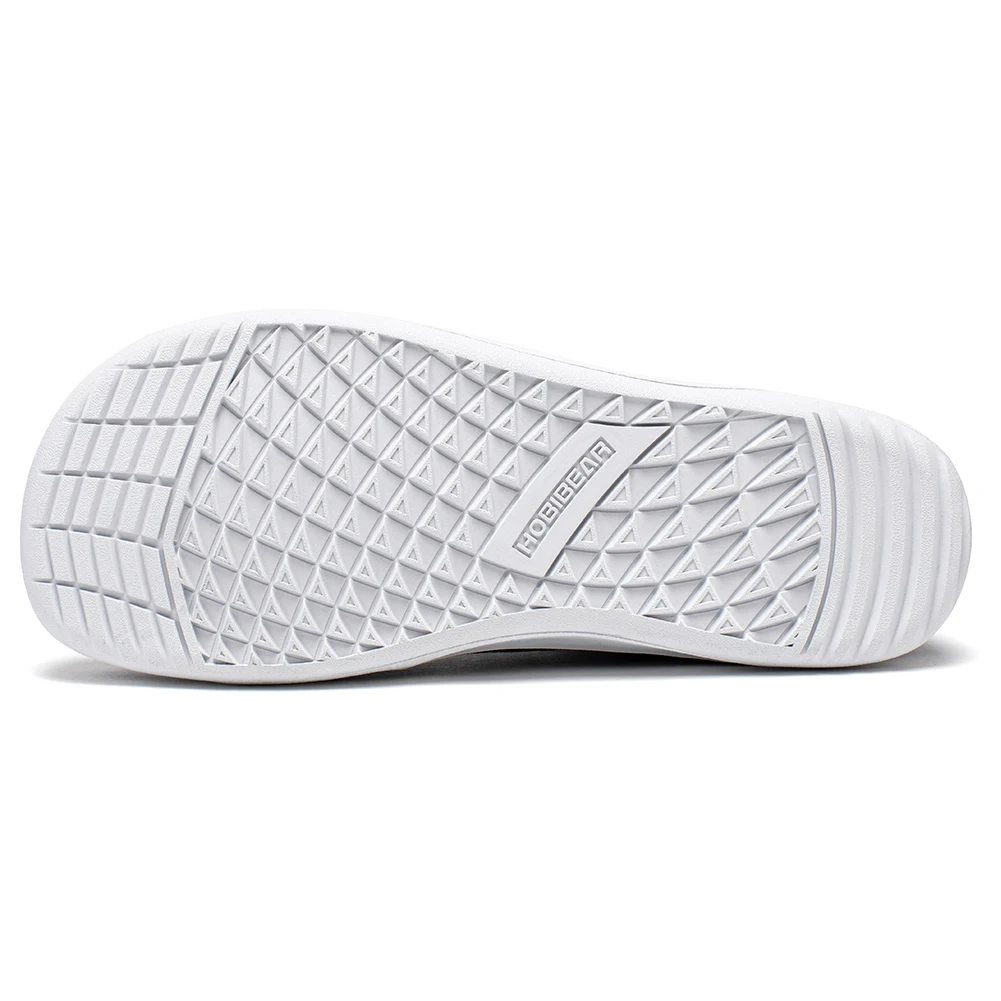 HOBIBEAR Mid-Top Barefoot Shoes Unisex Wide Toe Box Canvas Sneakes Zero Drop Lace Up Outdoor Walking Shoes