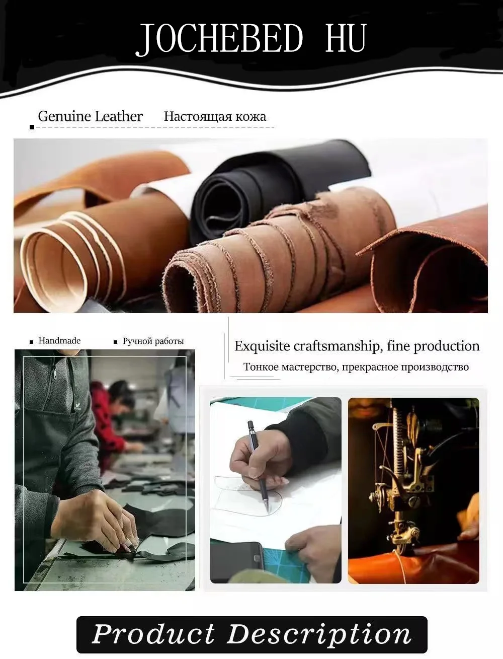 【JOCHEBED HU】Handmade Brand Genuine Leather Women Ankle Boots Mid Heels Square toe Autumn Winter Dress Party Lady 34-43 【JOCHEBED HU】Handmade Brand Genuine Leather Women Ankle Boots Mid Heels Square toe Autumn Winter Dress Party Lady 34-43