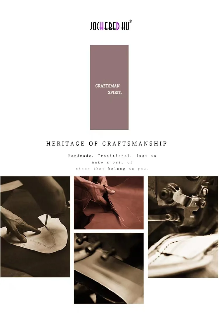 【JOCHEBED HU】Handmade Brand Genuine Leather Women Ankle Boots Mid Heels Square toe Autumn Winter Dress Party Lady 34-43 【JOCHEBED HU】Handmade Brand Genuine Leather Women Ankle Boots Mid Heels Square toe Autumn Winter Dress Party Lady 34-43