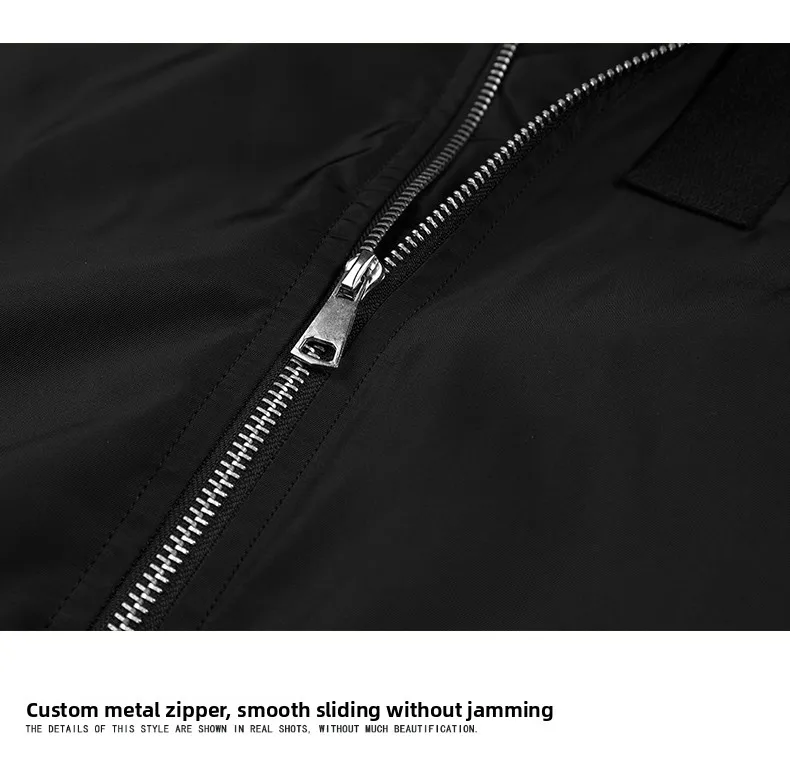 New Fashion Men Aviator Jackets Thick Warm Orange Lining Jacket Fall Winter Casual Windproof Coats Baseball Collar Cotton Jacket