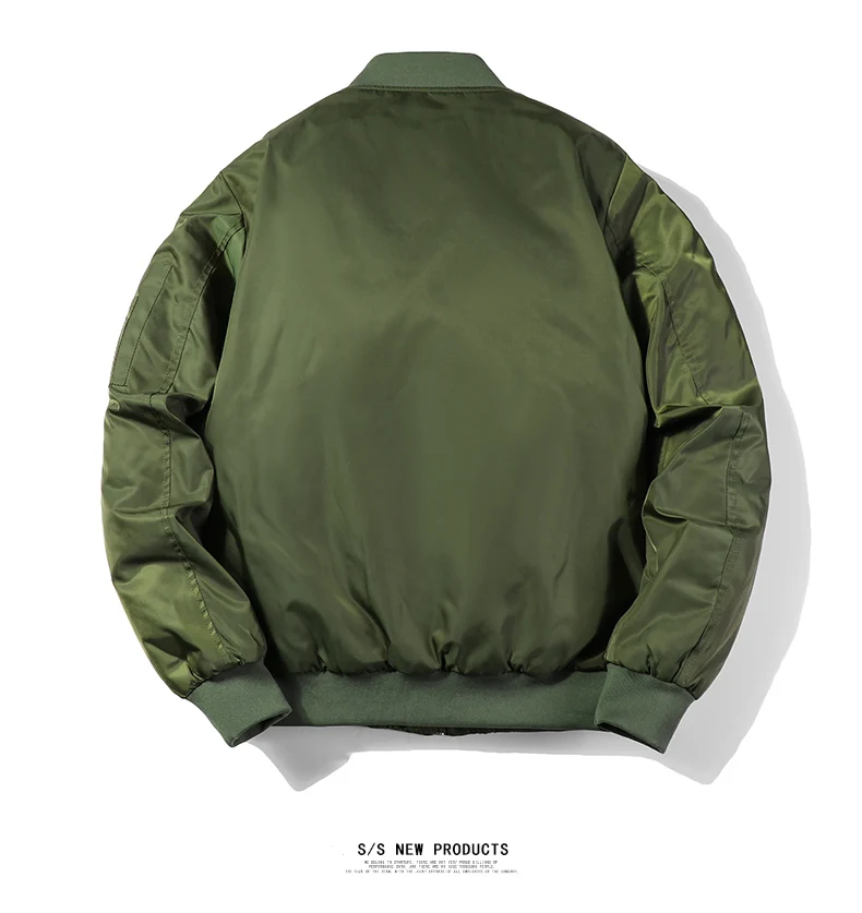 New Fashion Men Aviator Jackets Thick Warm Orange Lining Jacket Fall Winter Casual Windproof Coats Baseball Collar Cotton Jacket