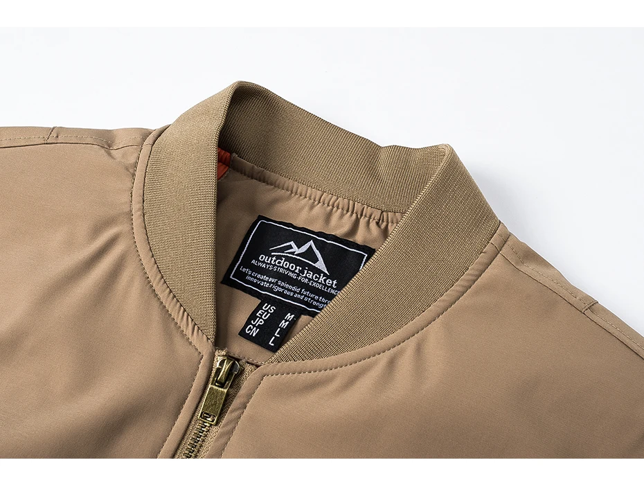 MAGCOMSEN Bomber Jacket Men Warm Zip Up Winter Padded Coat Casual Baseball Jackets Pilot Windbreaker Varsity Jackets