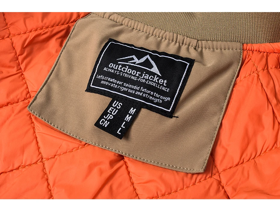 MAGCOMSEN Bomber Jacket Men Warm Zip Up Winter Padded Coat Casual Baseball Jackets Pilot Windbreaker Varsity Jackets