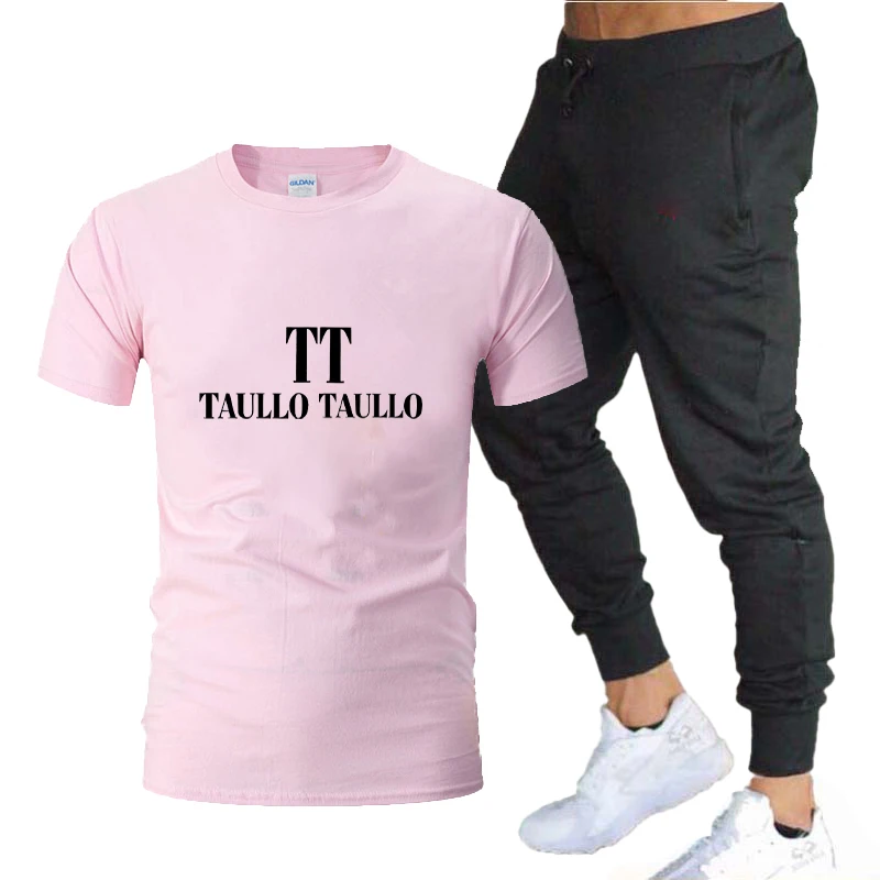 New men's summer set, summer men's fashionable sports short sleeved pants two-piece set, casual sportswear men's running and jog