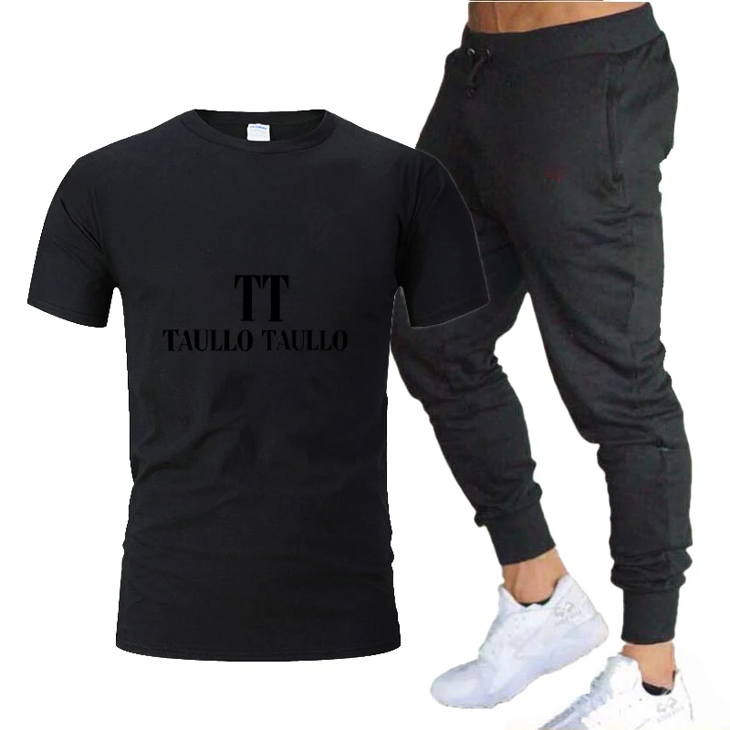 New men's summer set, summer men's fashionable sports short sleeved pants two-piece set, casual sportswear men's running and jog