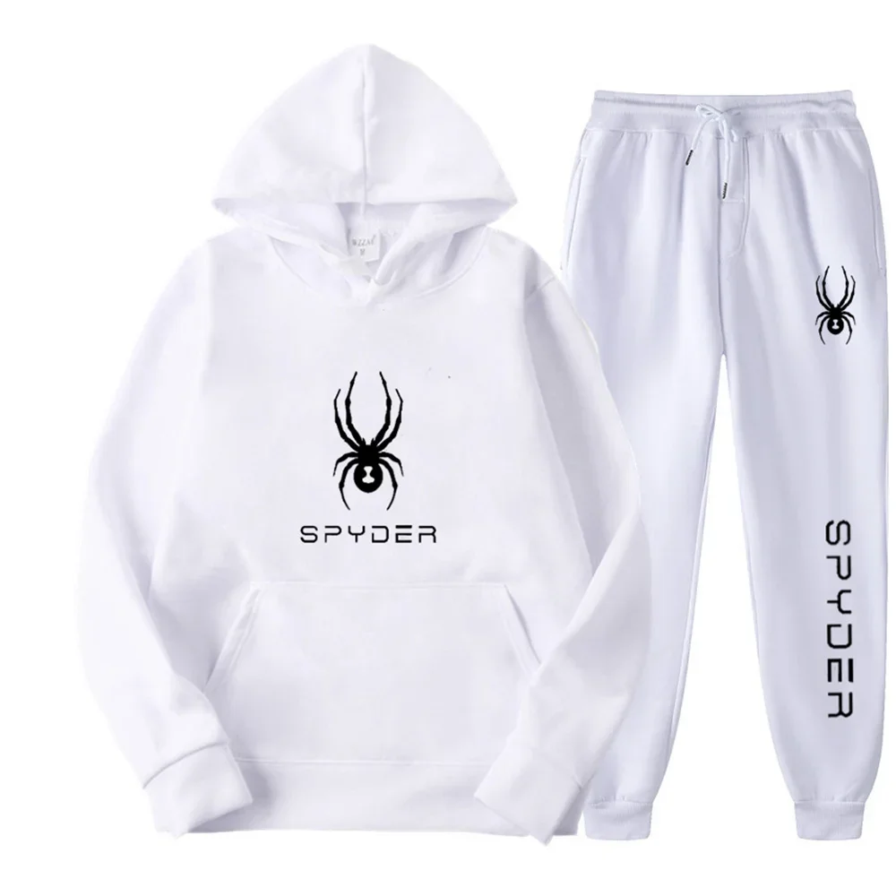 .A casual sports outfit consisting of a long-sleeved hooded t-shirt and elastic-waist pants. .A casual sports outfit consisting of a long-sleeved hooded t-shirt and elastic-waist pants.