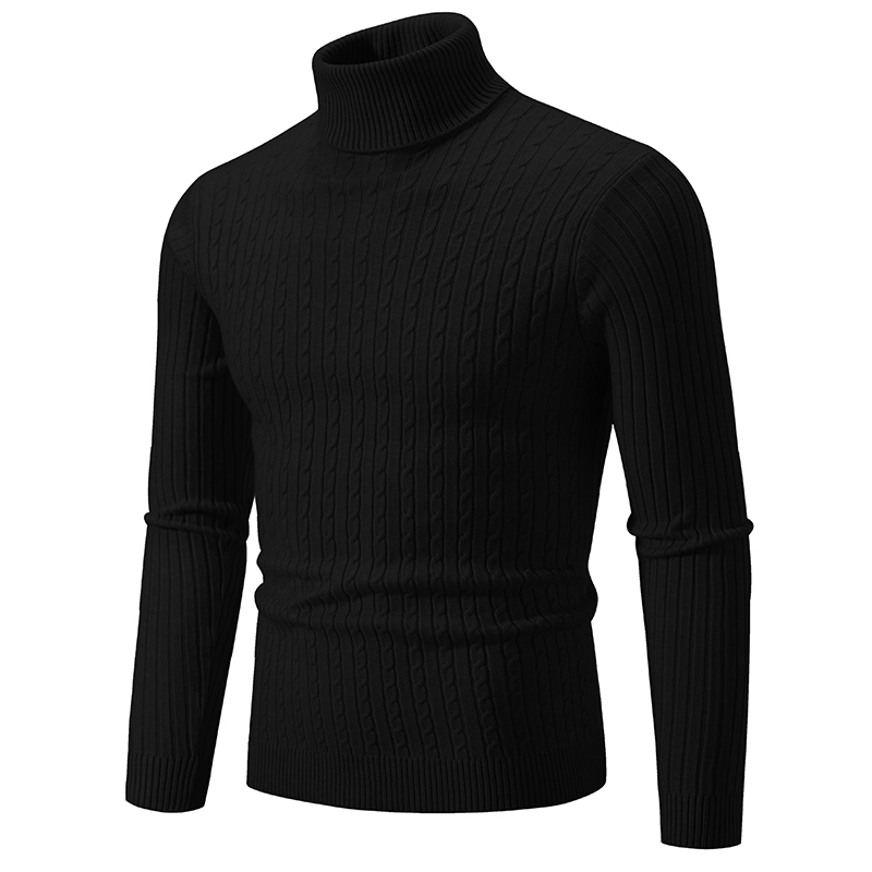 New Men's High Neck Sweater Solid Color Pullover Knitted Warm Casual Turtleneck Sweatwear Woolen Mens Winter Outdoor Tops New Men's High Neck Sweater Solid Color Pullover Knitted Warm Casual Turtleneck Sweatwear Woolen Mens Winter Outdoor Tops