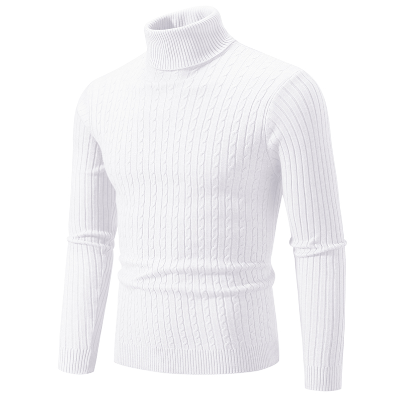New Men's High Neck Sweater Solid Color Pullover Knitted Warm Casual Turtleneck Sweatwear Woolen Mens Winter Outdoor Tops New Men's High Neck Sweater Solid Color Pullover Knitted Warm Casual Turtleneck Sweatwear Woolen Mens Winter Outdoor Tops