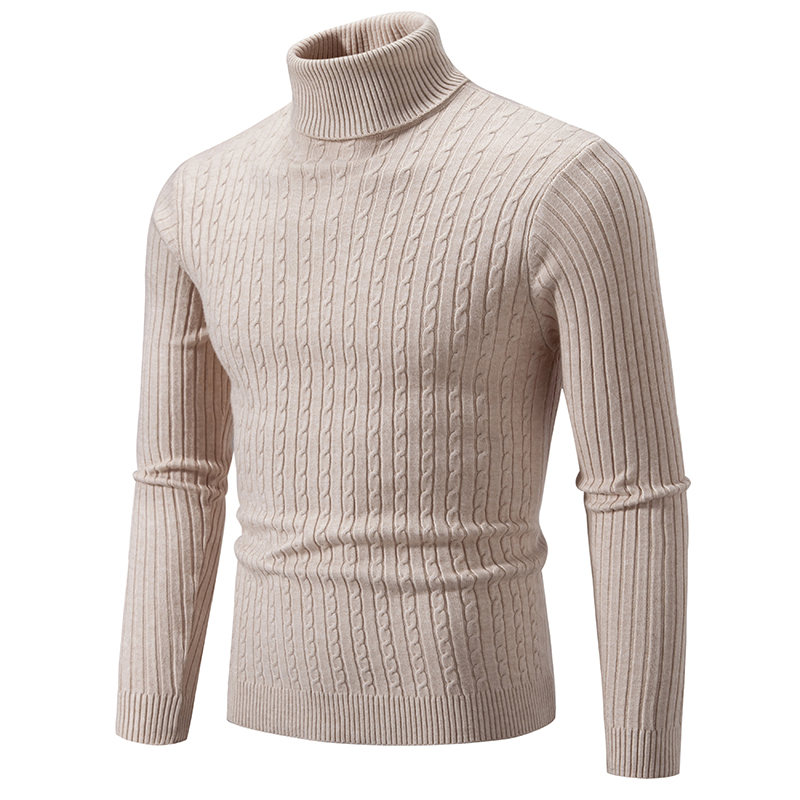New Men's High Neck Sweater Solid Color Pullover Knitted Warm Casual Turtleneck Sweatwear Woolen Mens Winter Outdoor Tops New Men's High Neck Sweater Solid Color Pullover Knitted Warm Casual Turtleneck Sweatwear Woolen Mens Winter Outdoor Tops