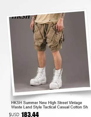 HKSH Autumn Winter New Men Trendy Design Thickened Turtleneck Sweater Faux Fur Plush Patchwork Twisted Knitted Pullovers HK16331