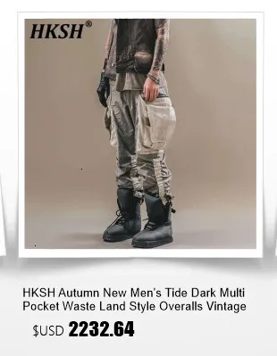 HKSH Autumn Winter New Men Trendy Design Thickened Turtleneck Sweater Faux Fur Plush Patchwork Twisted Knitted Pullovers HK16331