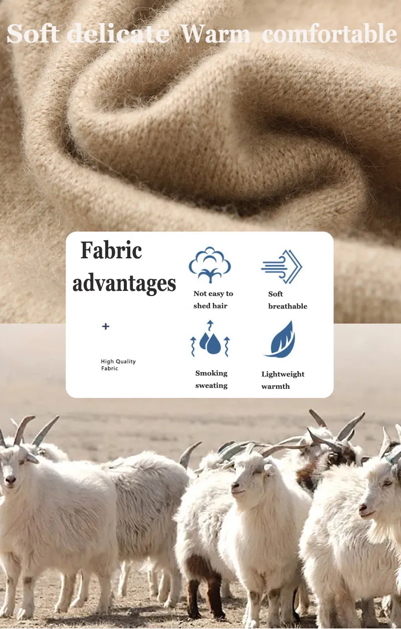 100% Pure Cashmere Wool Turtleneck Sweaters For Men Pullover 2023 Autumn Winter Soft lightweight Warm Knitted Sweater Pull Homme