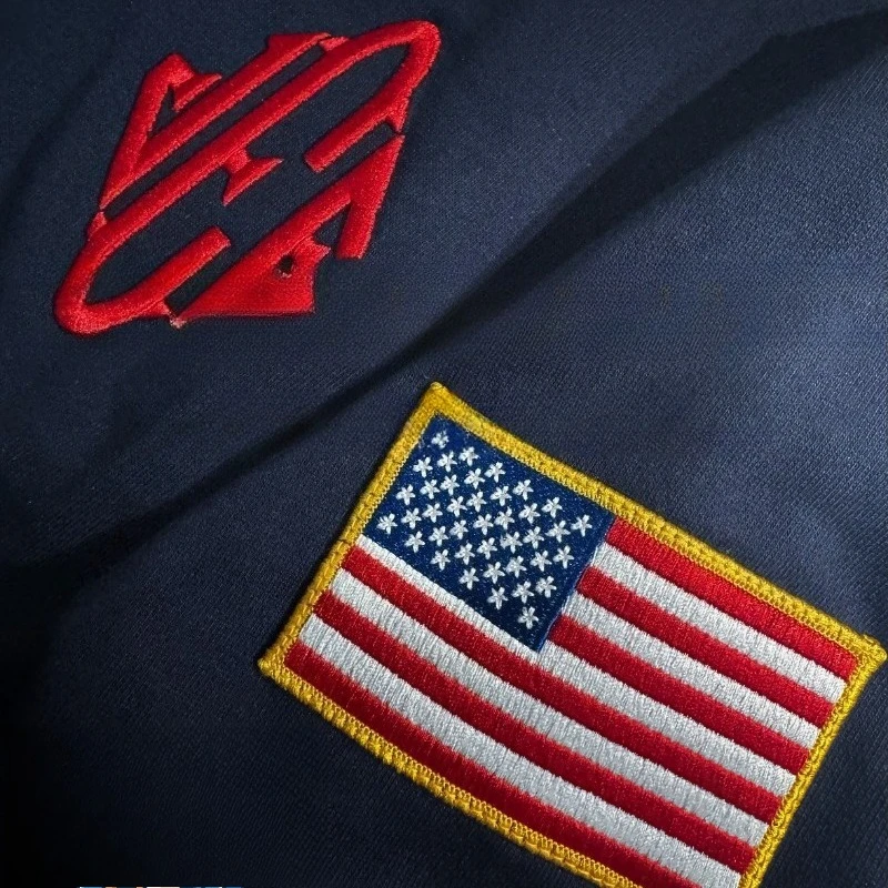 Y2K Vintage Epstein Embroidered Sweatshirt Stand Collar Quarter Zip Pullover Oversized Casual Sports Streetwear Mens Unisex