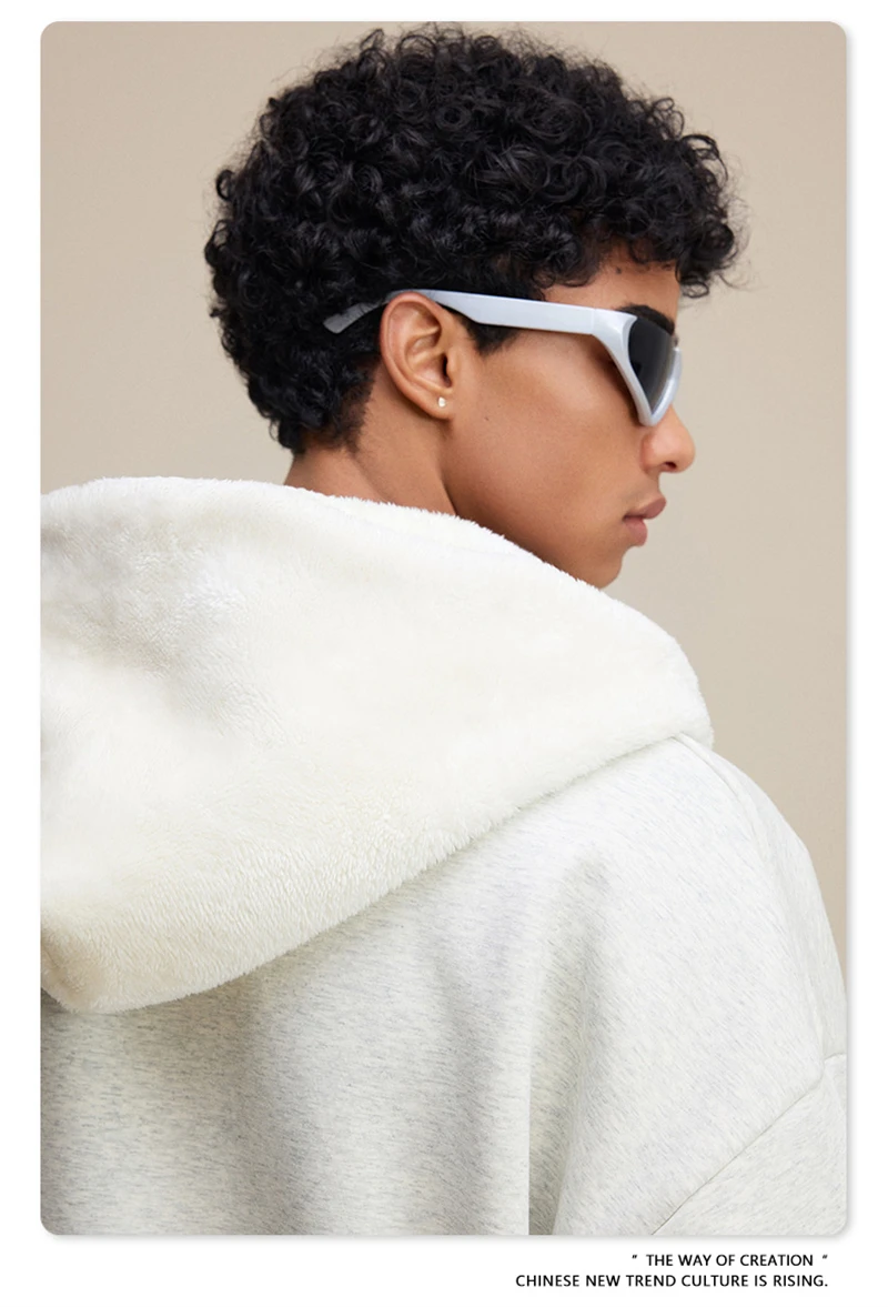 ZODF Winter Heavy Weight 560gsm Man's Zipper Hoodies Unisex Oversized Thick Warm Zip-up Hooded Fleece Coats HY1144