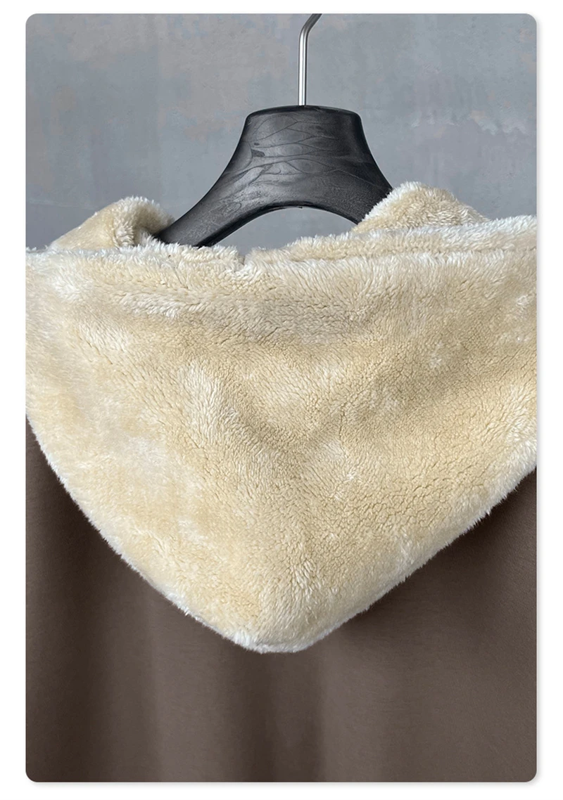 ZODF Winter Heavy Weight 560gsm Man's Zipper Hoodies Unisex Oversized Thick Warm Zip-up Hooded Fleece Coats HY1144