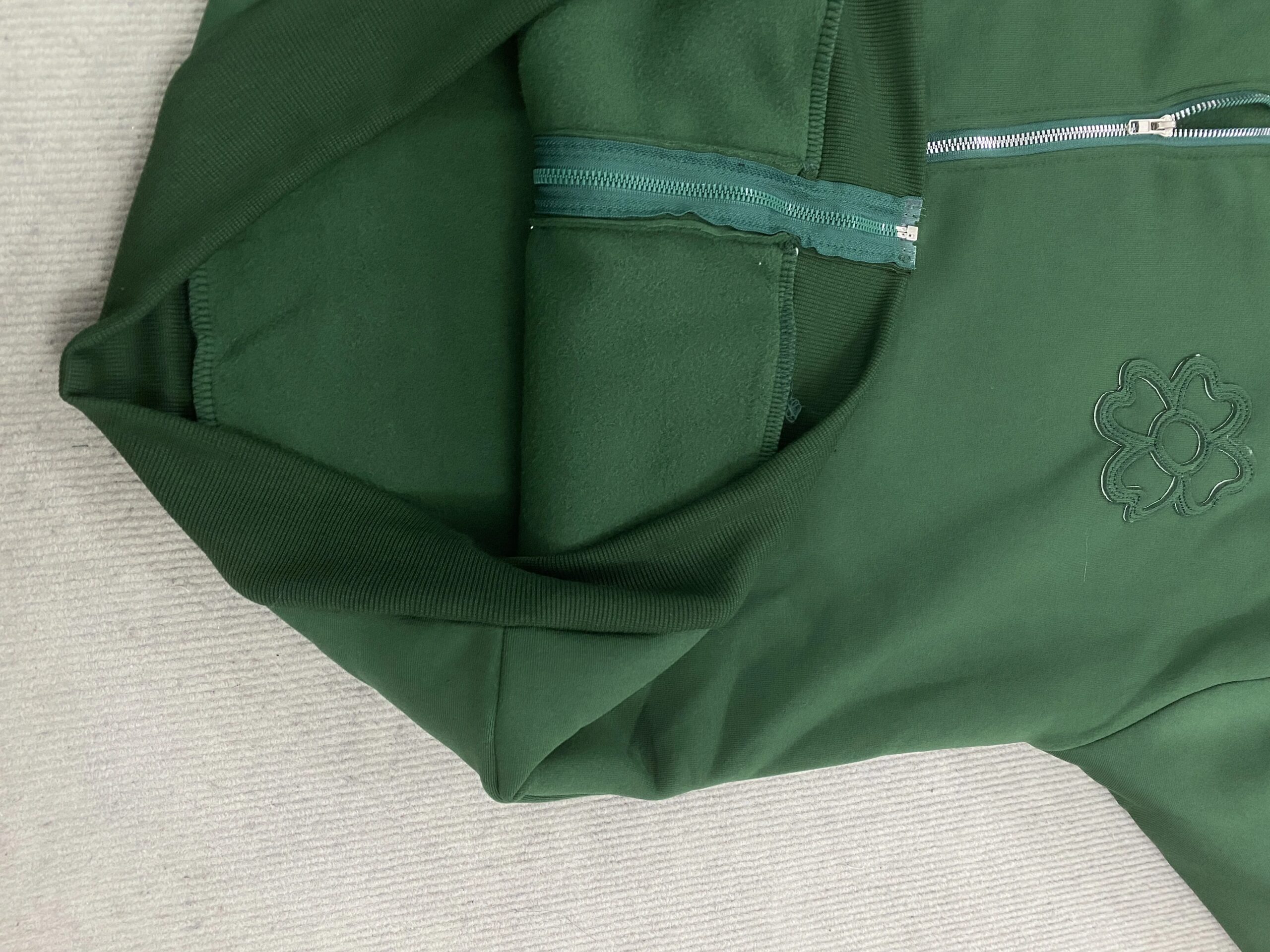 Olive Green Embroidered Zip Hoodie & Pants Set Men Streetwear Trendy Loose Casual 2-Piece Tracksuit New 2025 Fashion