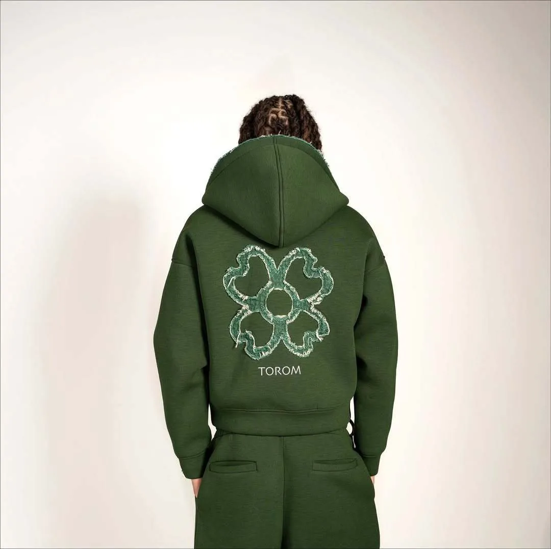Green hoodie