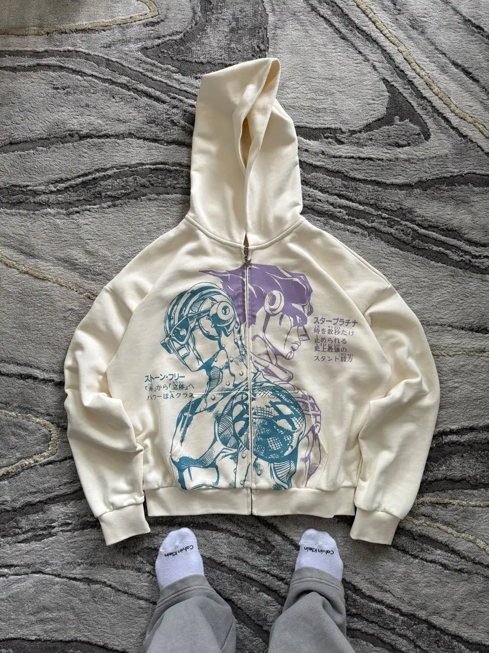 Harajuku Jojo Bizarre Adventure Zip Up Hoodies Oversized Mens Womens Zipper Hoodie Hip Hop CoupleS Y2k Street Sweatshirt